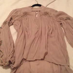 Beaded free people blouse